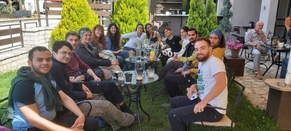 Students relaxing in a joint bioblitz activity with Ecomuseum Zagori (2024)